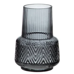 Banak Kole Vase en verre gris décoration