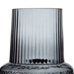 Banak Kole Vase en verre gris décoration