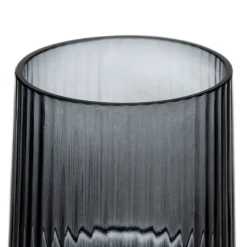 Banak Kole Vase en verre gris décoration
