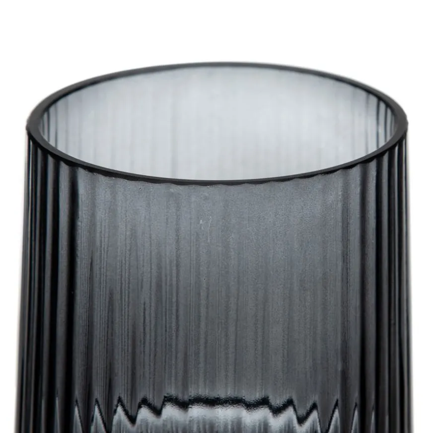 Banak Kole Vase en verre gris décoration