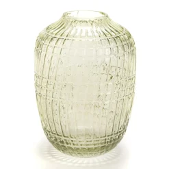 Banak Kuka Vase en verre vert h20
