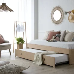 Enfant Banak Kumla Lit superposé de couleur naturelle pour matelas de 90