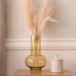 Banak Laka Vase en verre doré