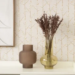 Banak Laka Vase en verre doré