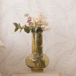 Banak Laka Vase en verre doré