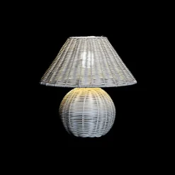 Banak Lampe De table en rotin kales