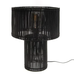 Banak Lampes De table en fer et rotin