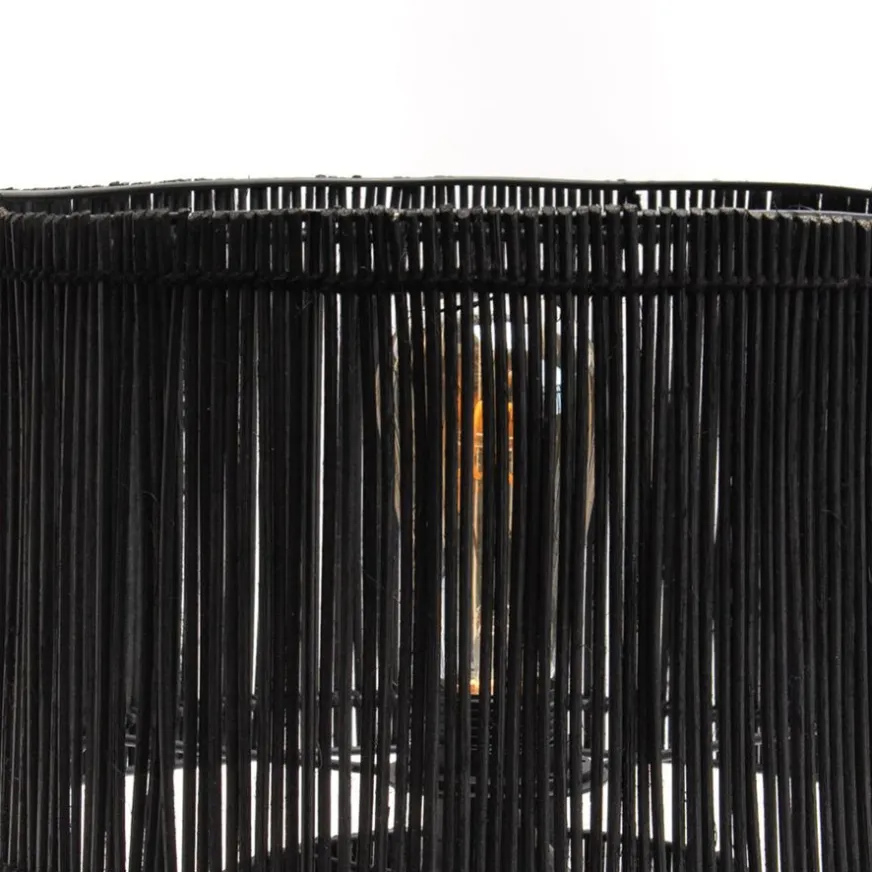 Banak Lampes De table en fer et rotin