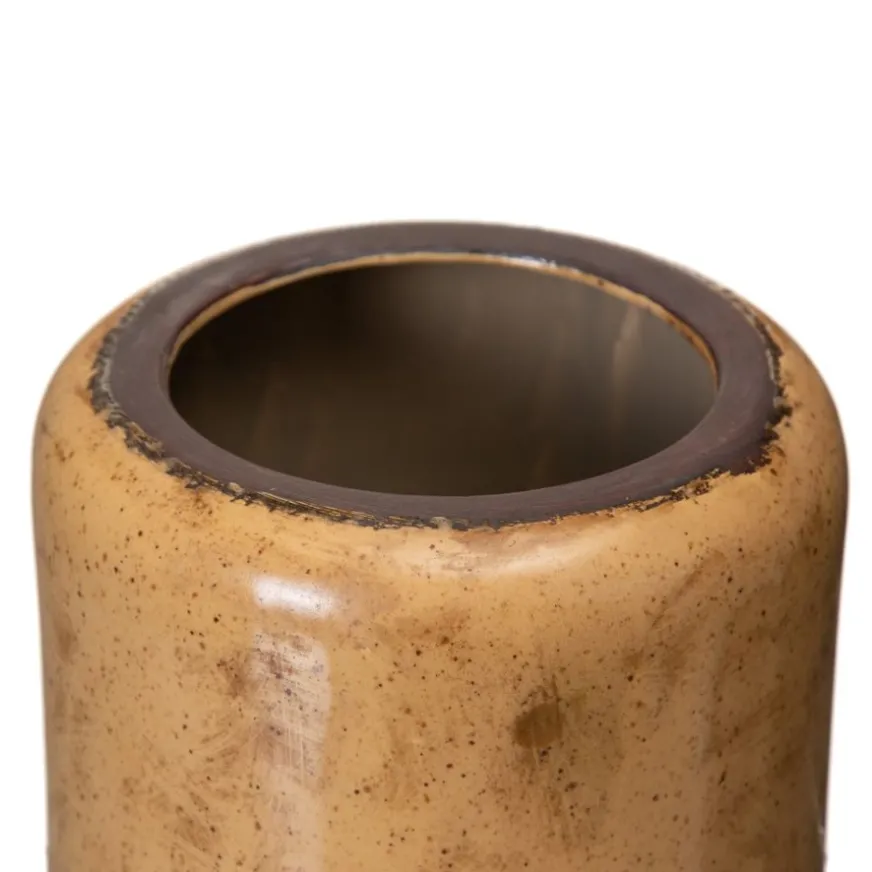 Banak Lara Pot de fleurs en céramique marron