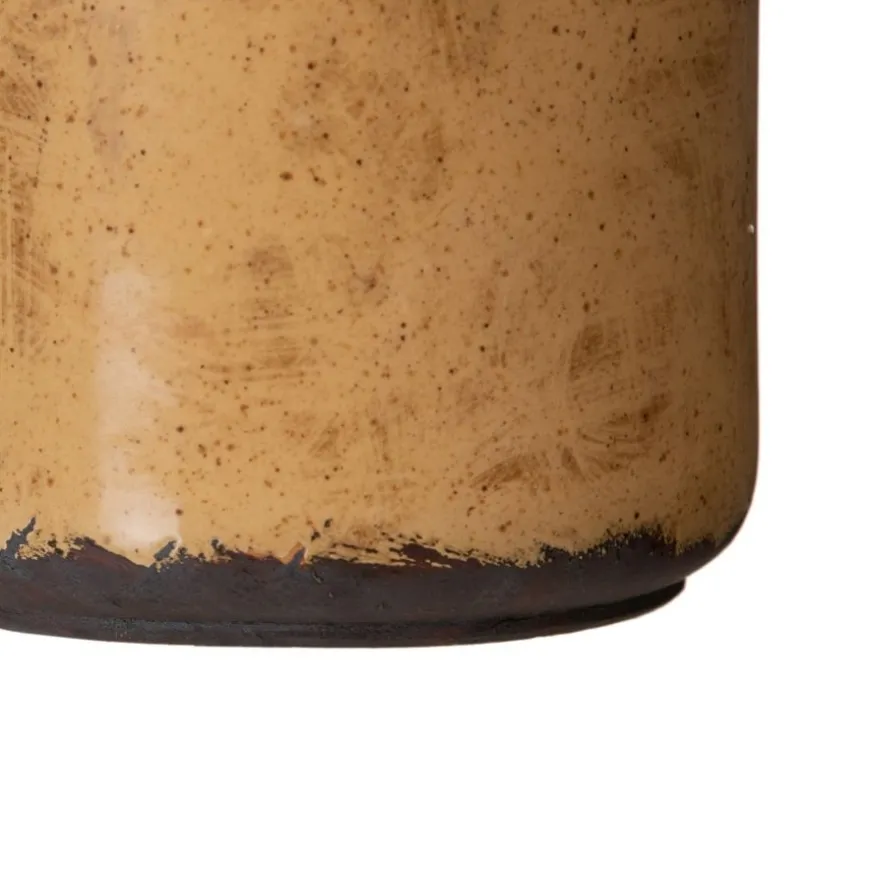 Banak Lara Pot de fleurs en céramique marron