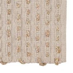 Banak Larka Tapis de salon en jute et coton
