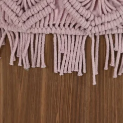 Banak Larta Pouf rond en coton et bois