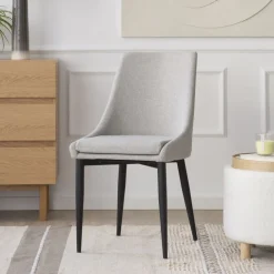 Banak Lauren Chaise rembourrée gris perle