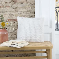 Banak Lest Coussin chevron crème