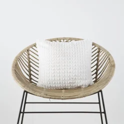 Banak Lest Coussin chevron crème