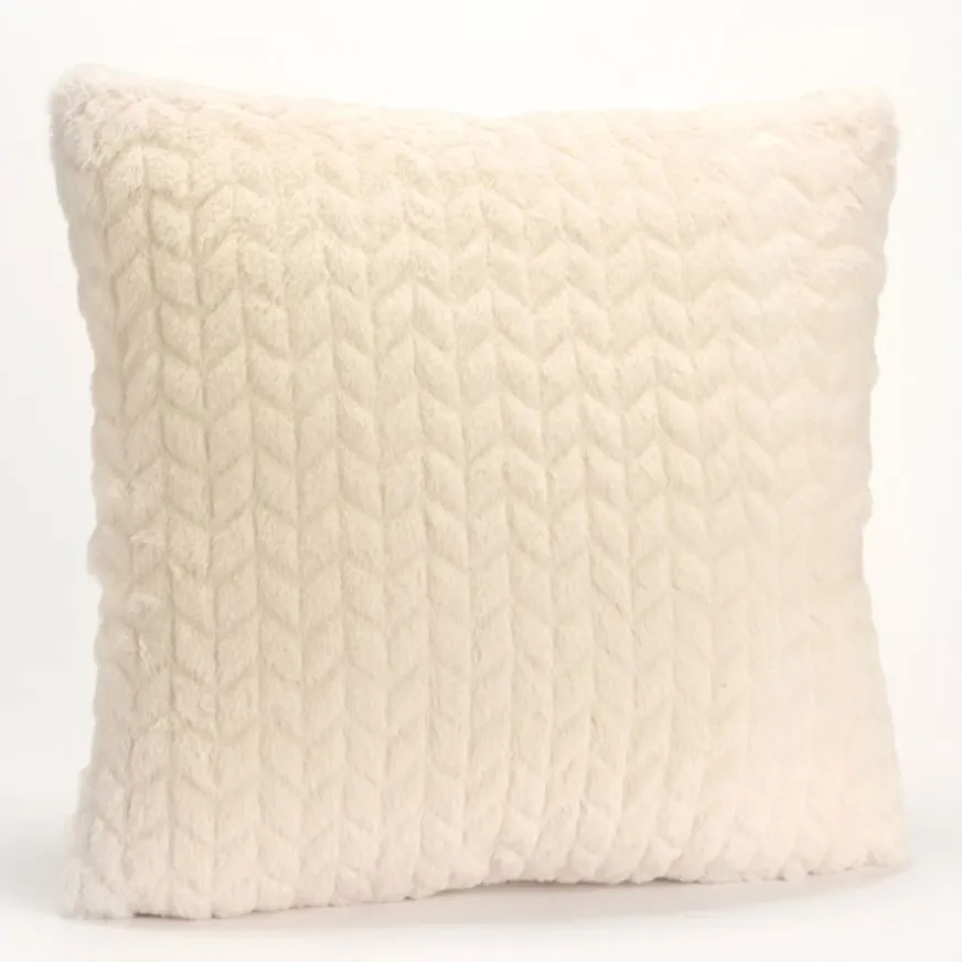 Banak Lest Coussin chevron crème