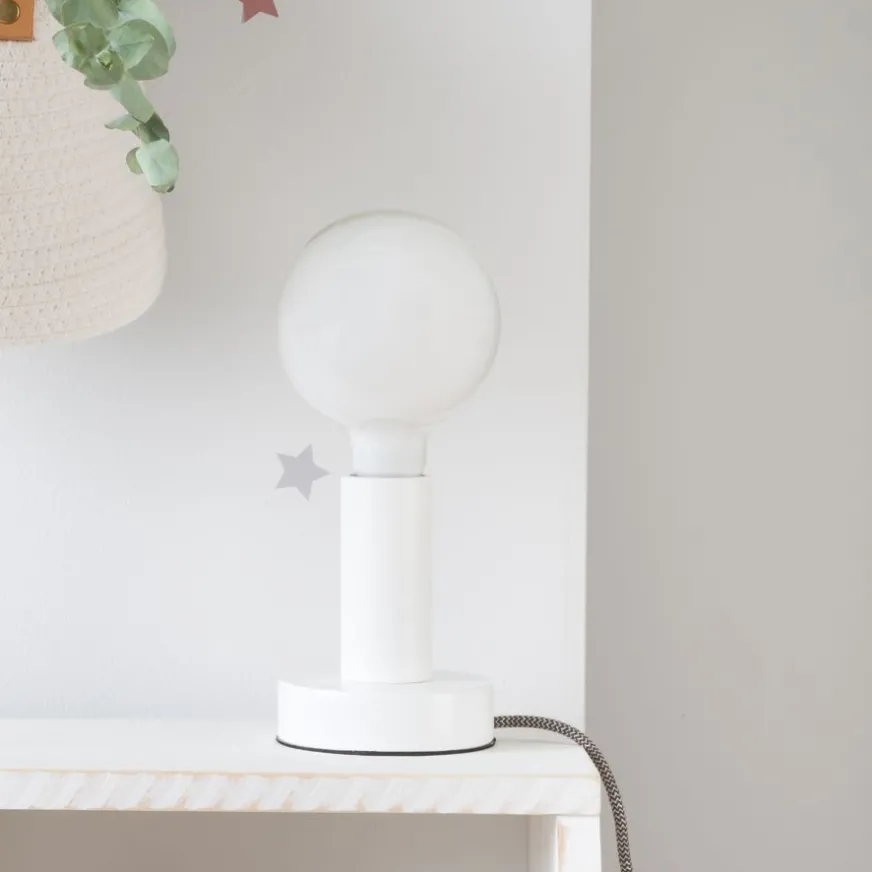 Enfant Banak Lille Lampe table blanc-câble anthracite