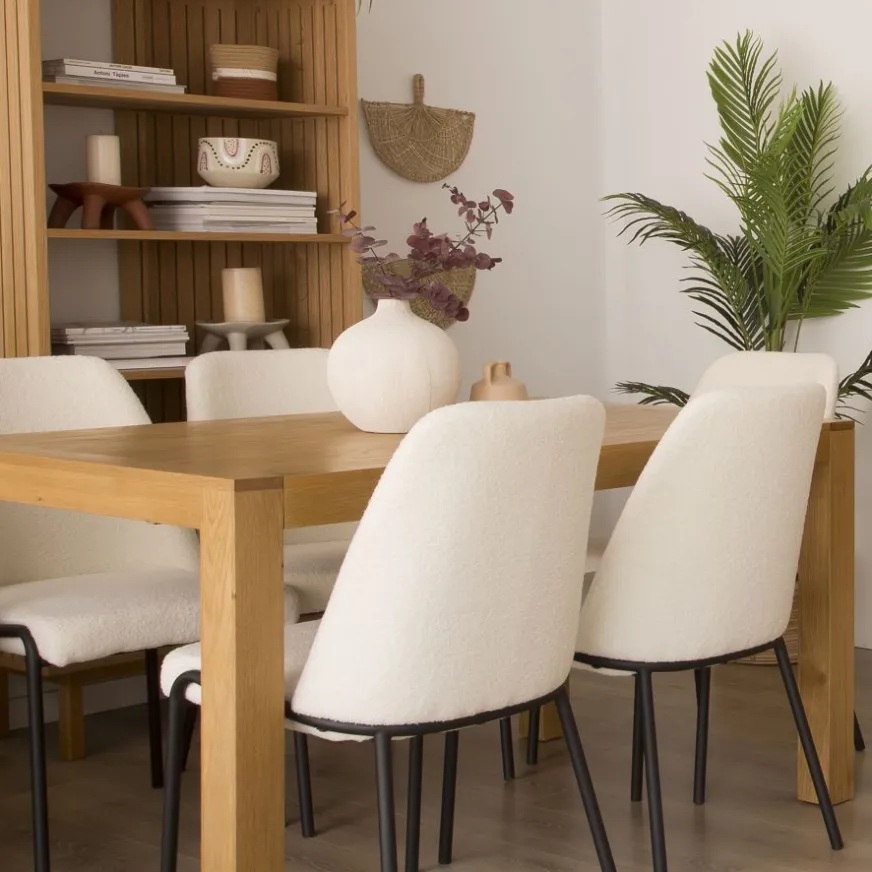 Banak Liv Chaise bouclette blanc