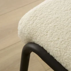 Banak Liv Chaise bouclette blanc
