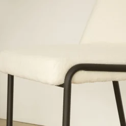 Banak Liv Chaise bouclette blanc