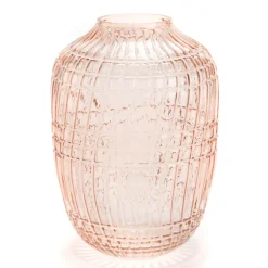 Banak Luca Vase en verre rose