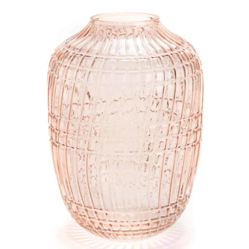 Banak Luca Vase en verre rose