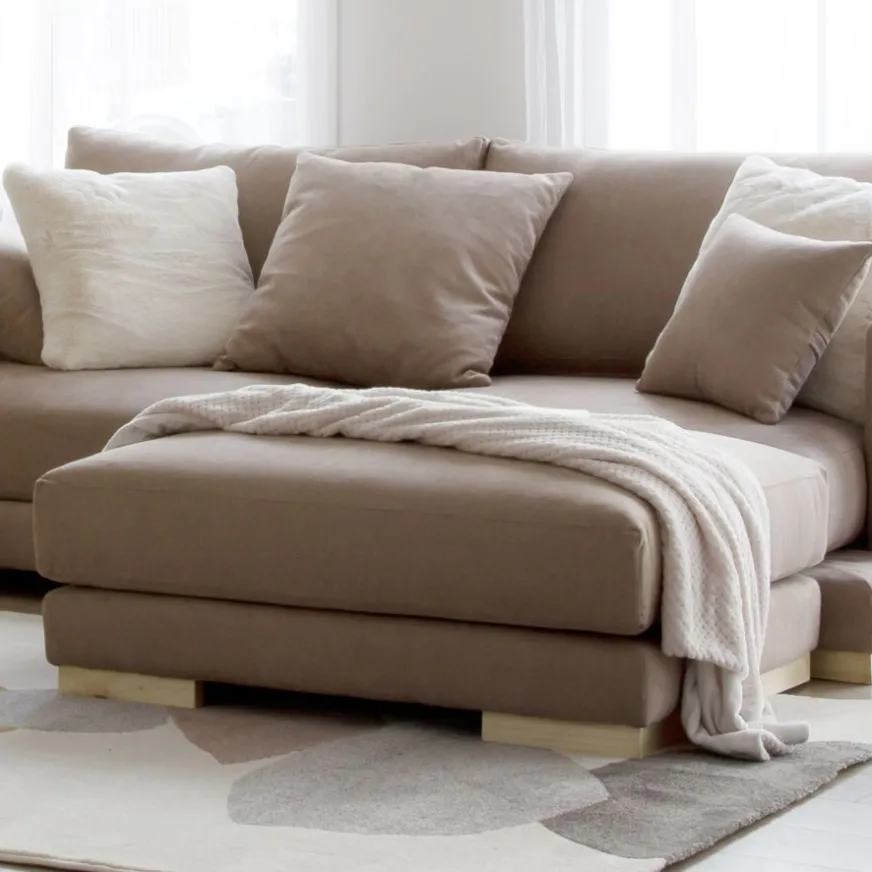 Banak Luxor Pouf carré tapissé