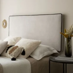 Banak Madary T&ecirc;te de lit tapissée beige pour lit de 140