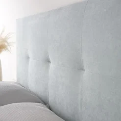 Banak Maira Tête de lit tapissée bleu turquoise pour lit de 150 et 160