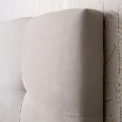 Banak Maira Tête de lit tapissée beige pour lit de 140