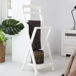 Banak Manua Galán de noche laqué en blanc