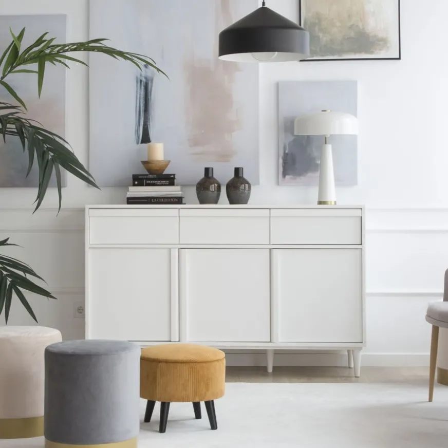 Banak Margot Buffet laqué en blanc