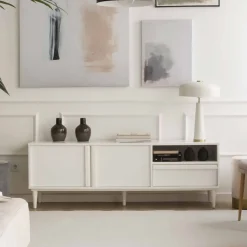 Banak Margot Meuble tv laqué en blanc