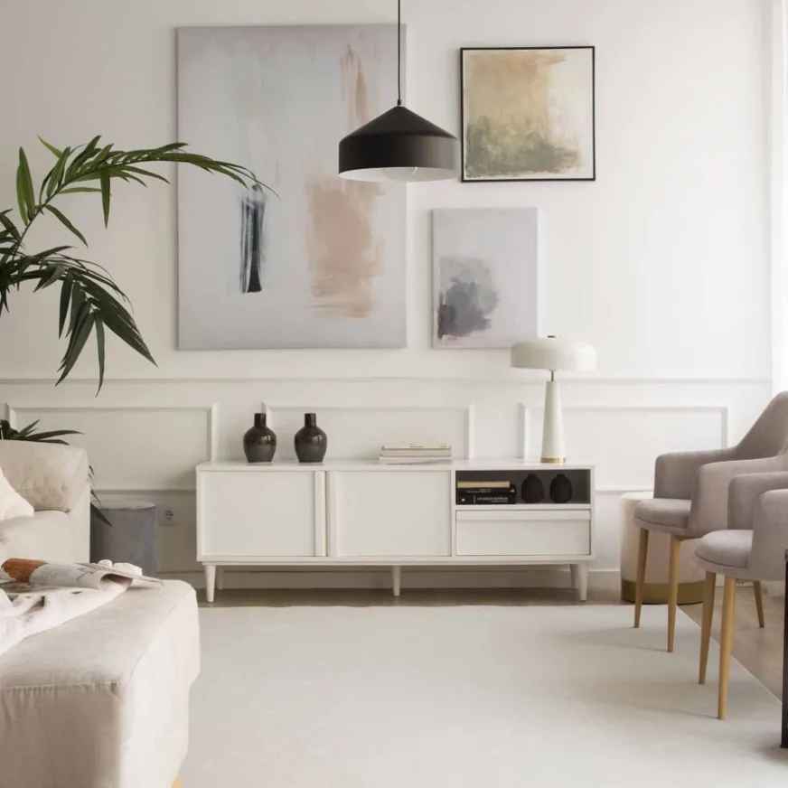 Banak Margot Meuble tv laqué en blanc