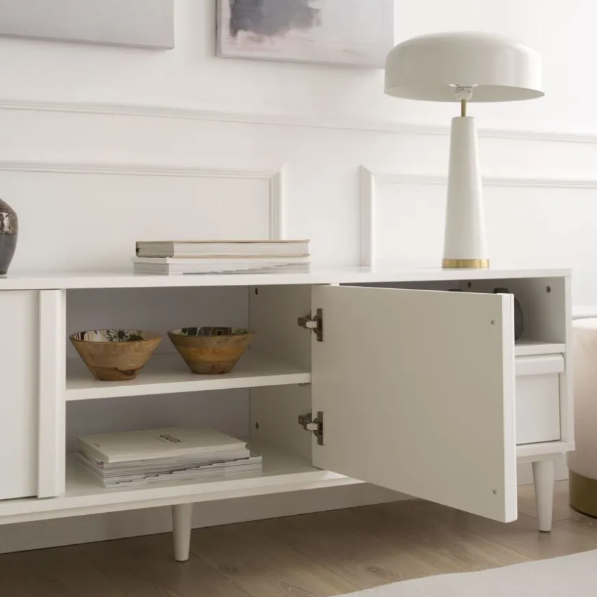 Banak Margot Meuble tv laqué en blanc