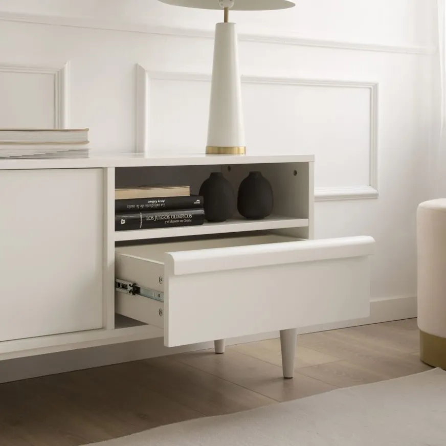 Banak Margot Meuble tv laqué en blanc