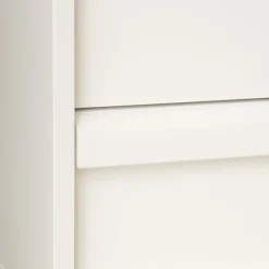 Banak Margot Table de chevet en bois laqué blanc