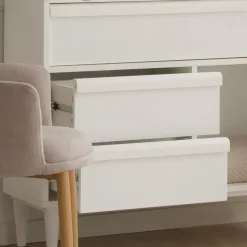 Banak Margot Vitrine en bois laqué blanc