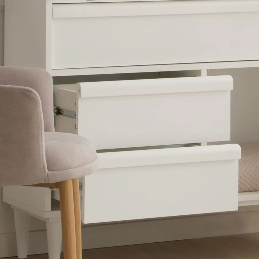 Banak Margot Vitrine en bois laqué blanc