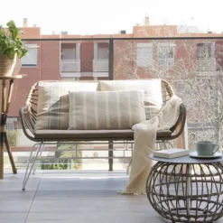 Banak Mattia Canapé de jardin 2 places en rotin synthétique