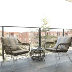 Banak Mattia Chaise de jardin en rotin synthétique