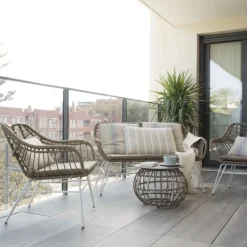 Banak Mattia Chaise de jardin en rotin synthétique