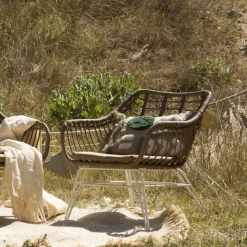 Banak Mattia Chaise de jardin en rotin synthétique