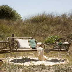 Banak Mattia Chaise de jardin en rotin synthétique