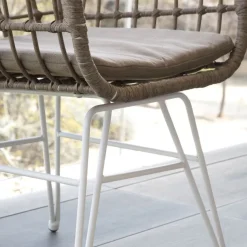 Banak Mattia Chaise de jardin en rotin synthétique