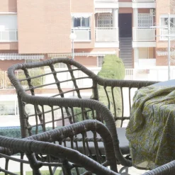 Banak Mattia Chaise de jardin en rotin synthétique