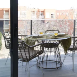 Banak Mattia Chaise de jardin en rotin synthétique