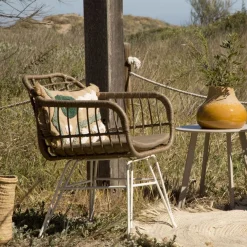Banak Mattia Chaise de jardin en rotin synthétique
