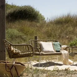 Banak Mattia Chaise de jardin en rotin synthétique