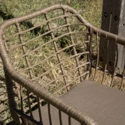 Banak Mattia Chaise de jardin en rotin synthétique